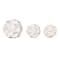 White Resin Floral Decorative Orbs & Vase Filler with Varying Sizes, Set of 3.